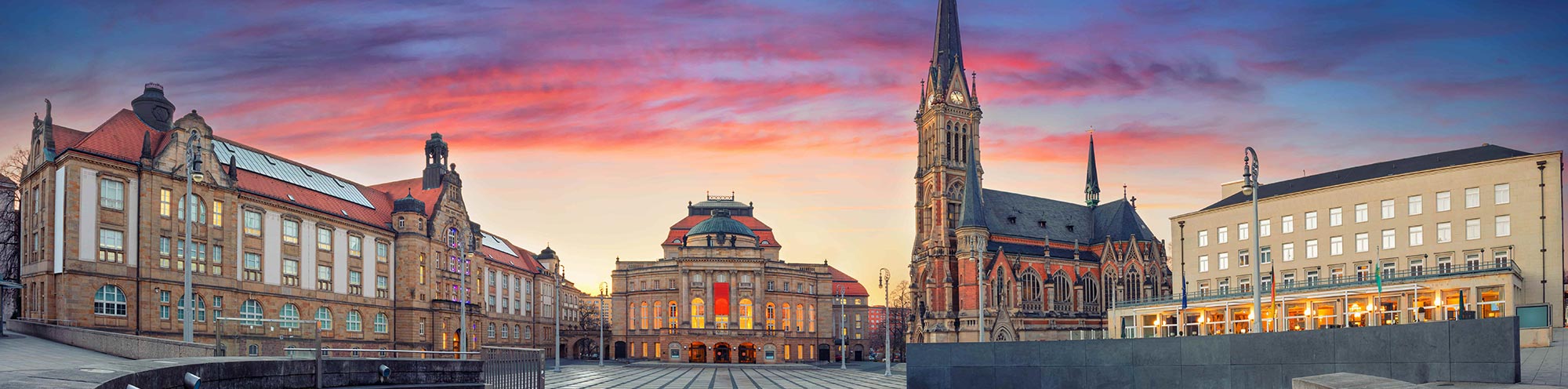 Panoramabild der Stadt Chemnitz.